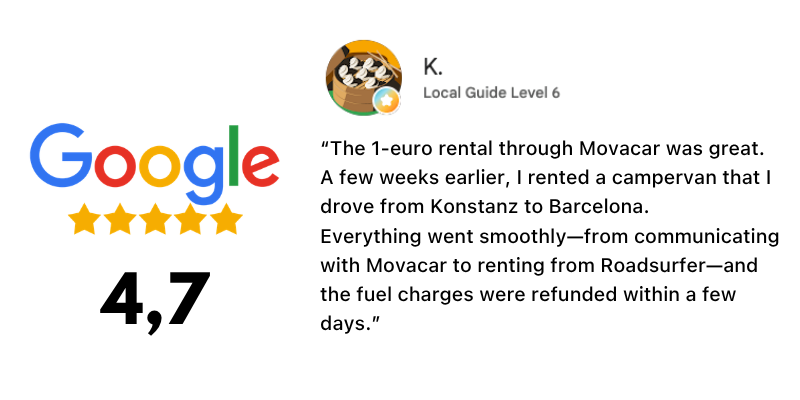 Google reviews for Movacar