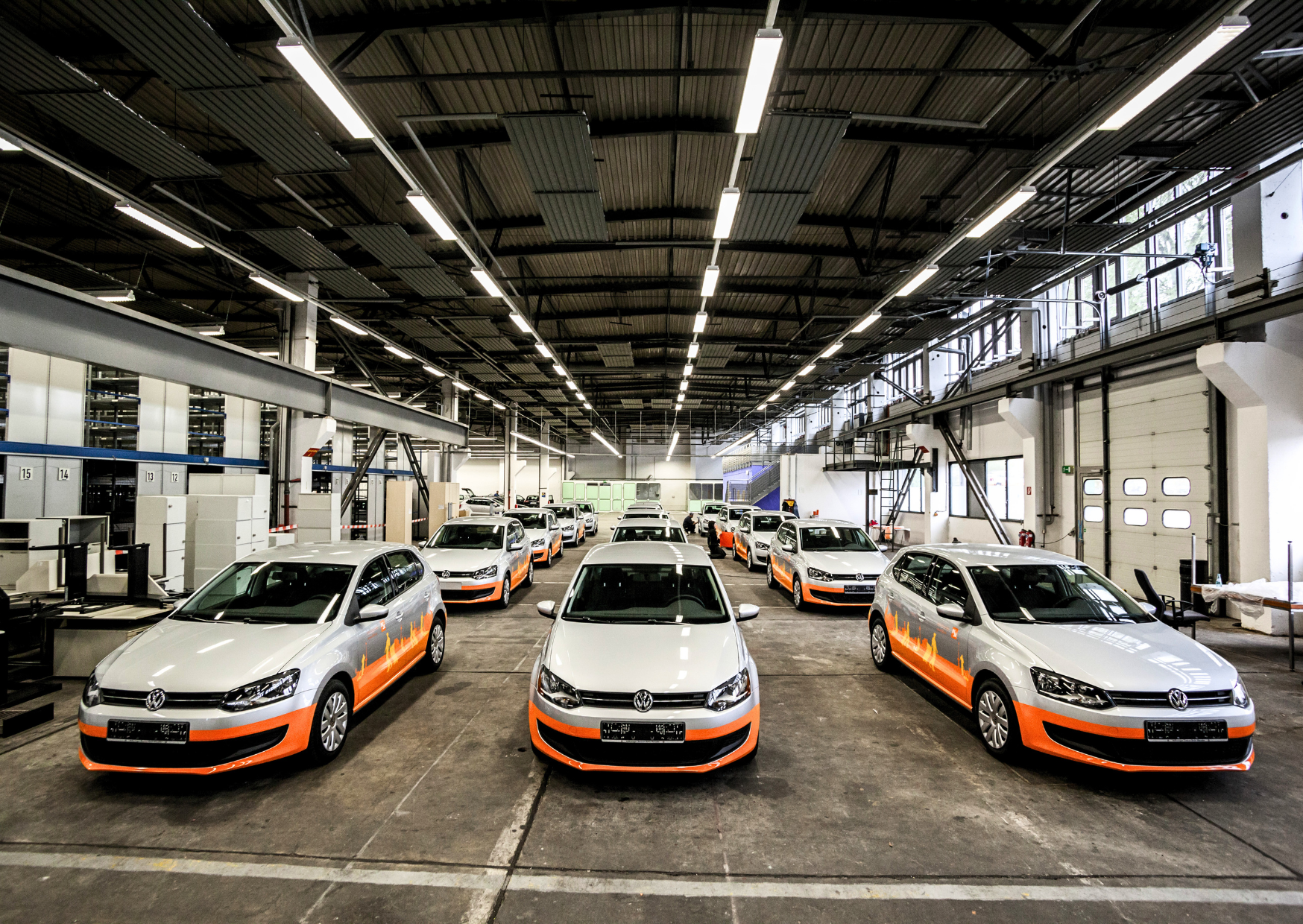 BSR Fuhrpark mit mehreren PKWs
